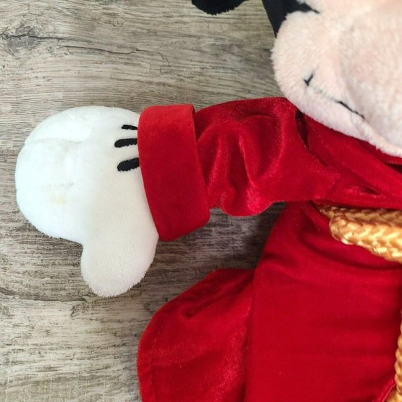 The Disney Store Sorcerer Mickey Mouse Plush Fantasia Blue Hat Red Cloak 22" Tal - Picture 11 of 11